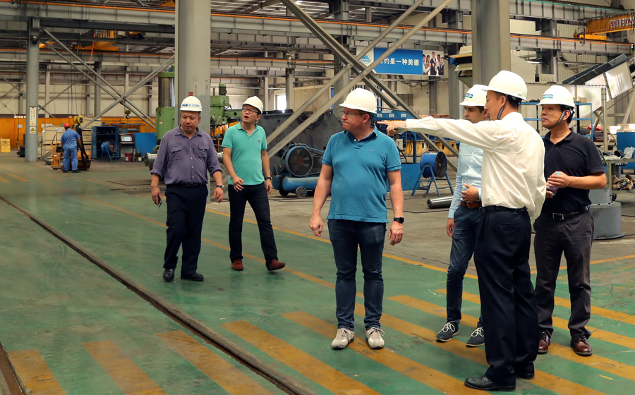 高能環境、青島合能、奧地利Thoni公司領導蒞臨山美股份考察指導