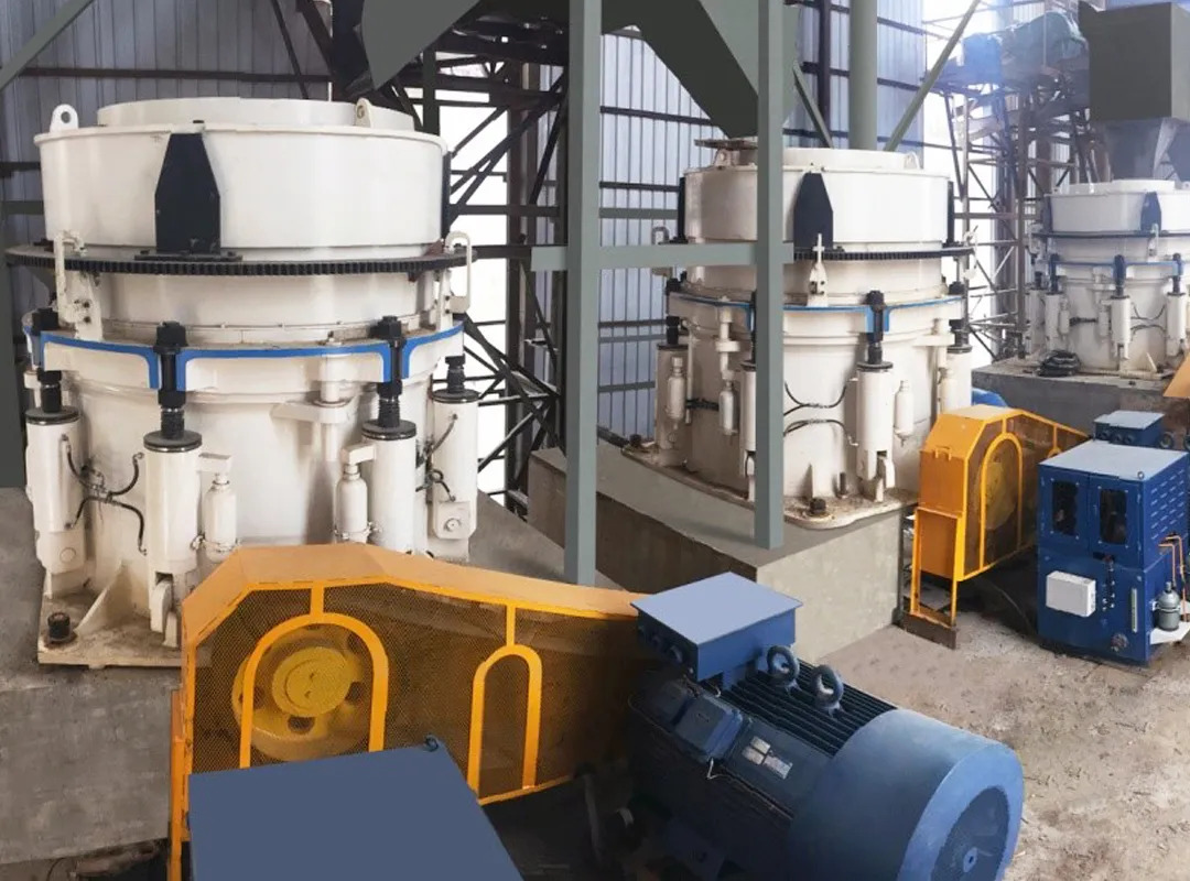 7臺SMS5000大型多缸液壓圓錐破碎機服務于湖北年產千萬噸級硬巖骨料生產線